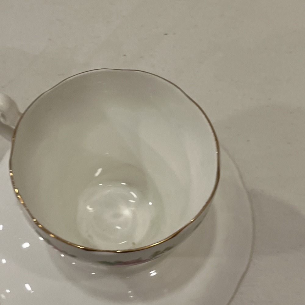 Adderley English Teacup Fine Bone China Teacup & Saucer Flowers Signed EUC - Picture 7 of 8